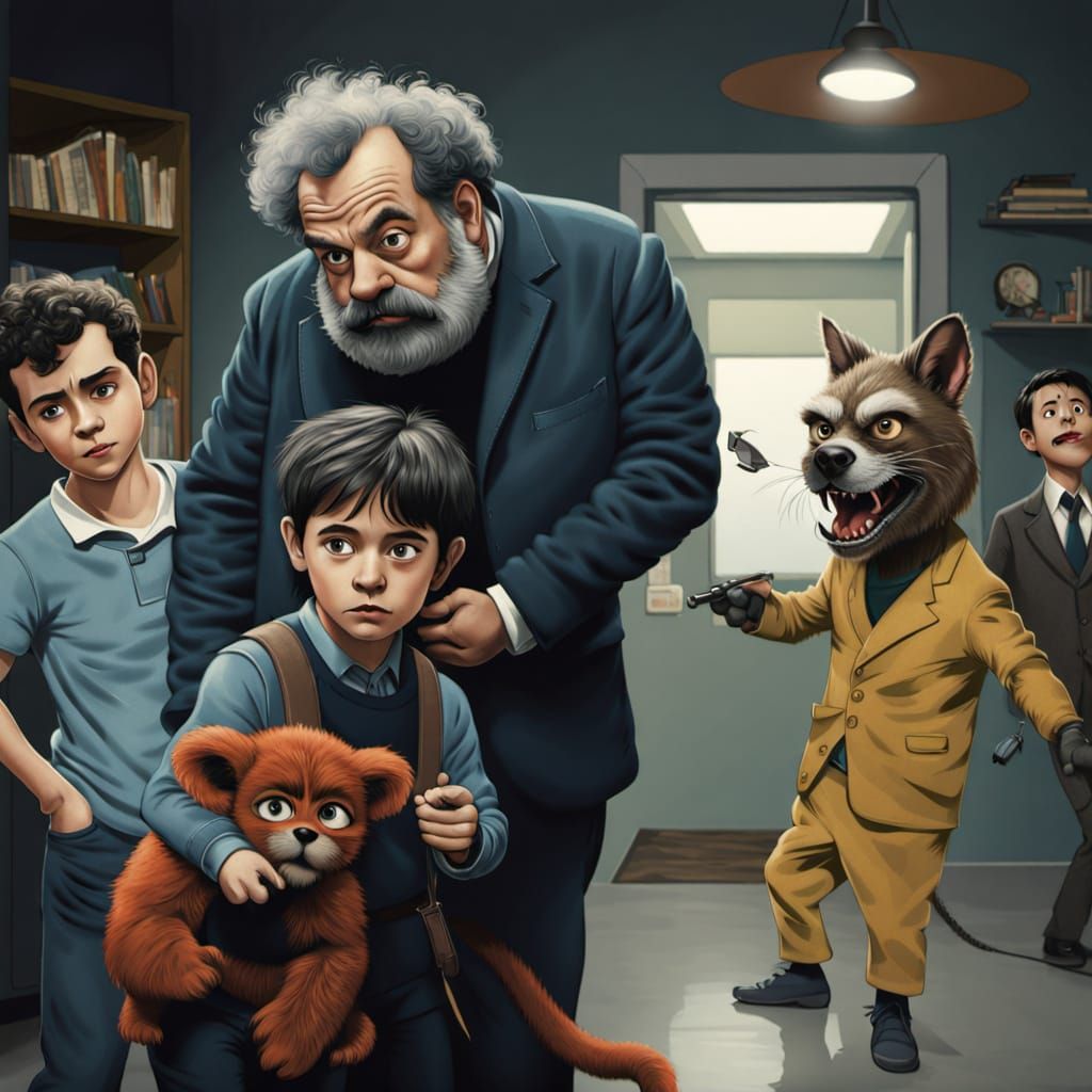 Marx Brothers in Absurdist Comedy Film Still