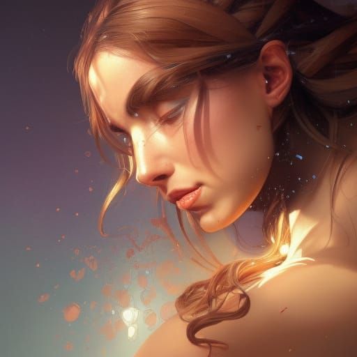 Detailed Portrait in Artgerm and Mucha Style