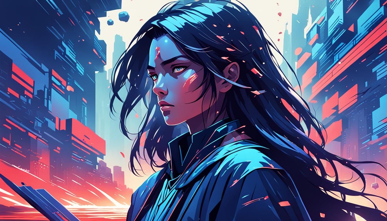 Stylized Female Avatar as Comic Book Art