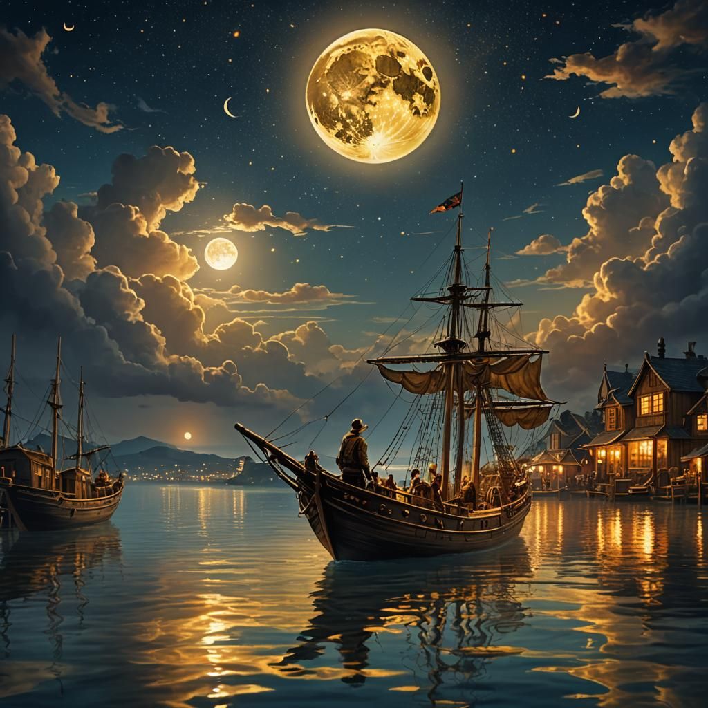 Golden Ocean Reflection: Youthful Days