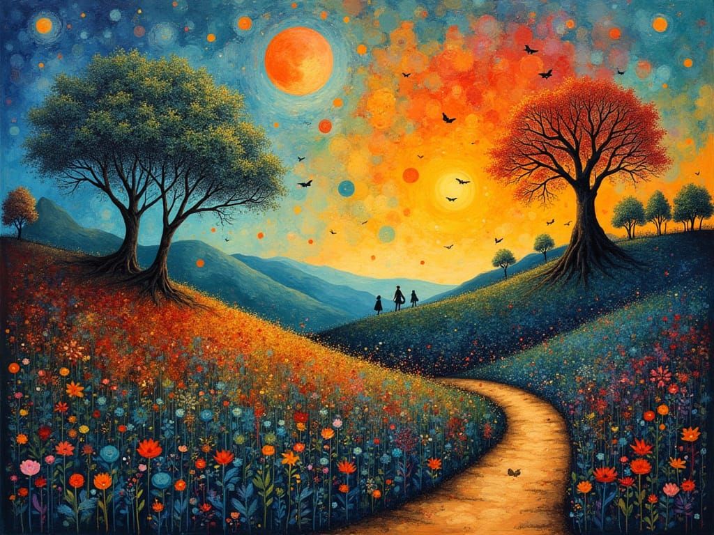 Orphist Dreamscapes in Vibrant Abstraction