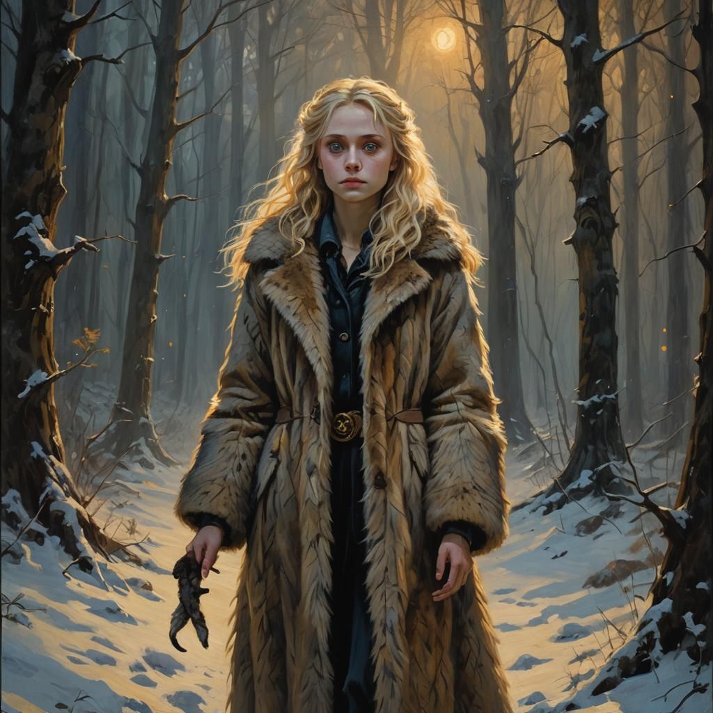 Werewolf in Mystical Forest: Oil Painting by Gurney