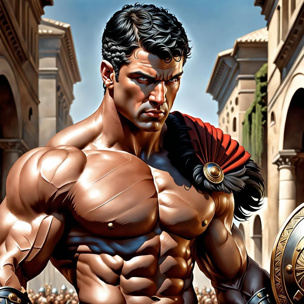 Detailed Roman Warrior Digital Painting