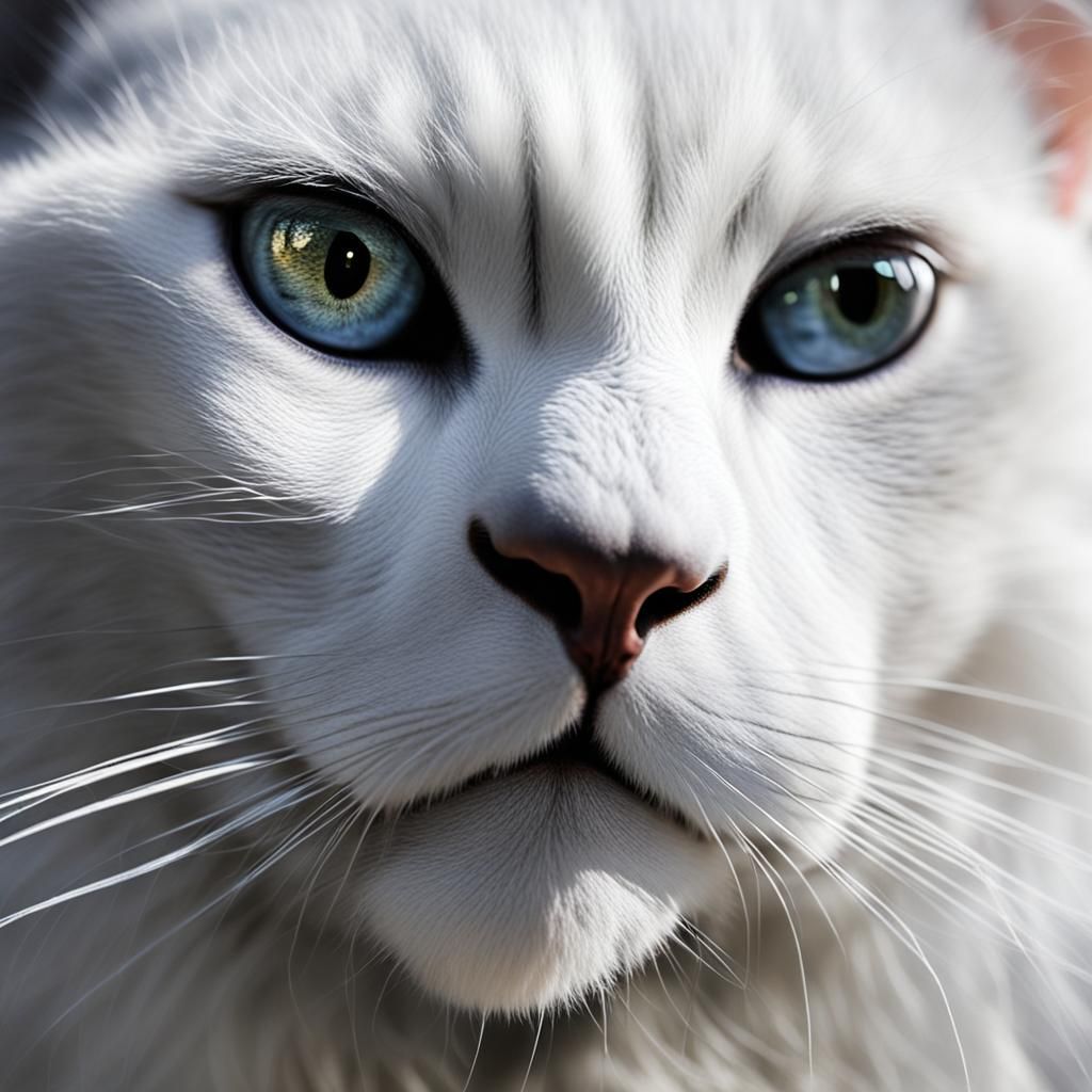 White-Robed Mage Riding a Black Feline