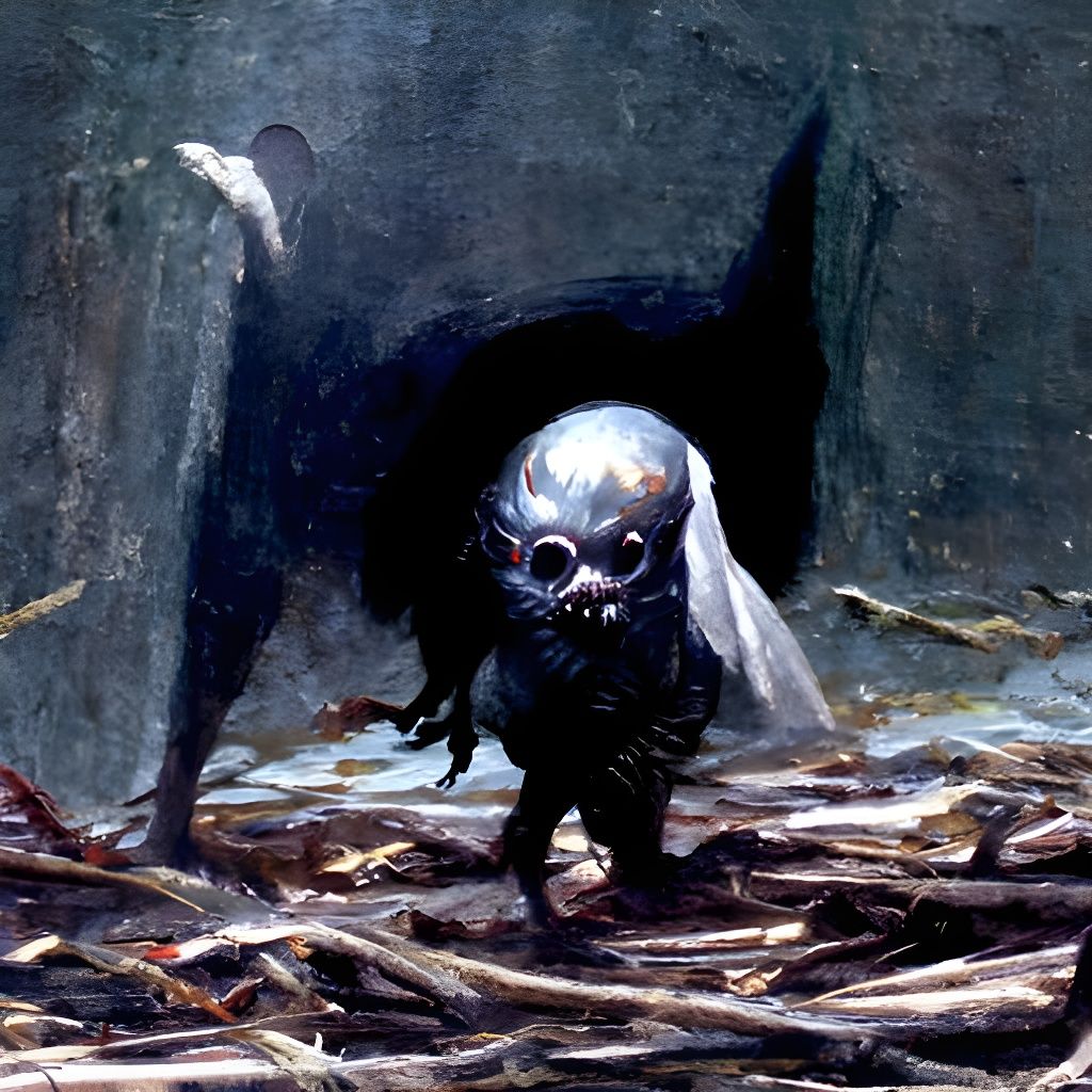 Horror Dark Podling in Doré Style