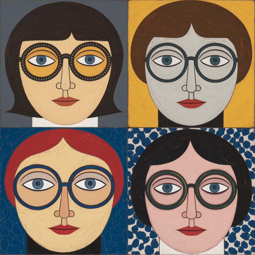 Objects with Faces in Soutine and Blake Style