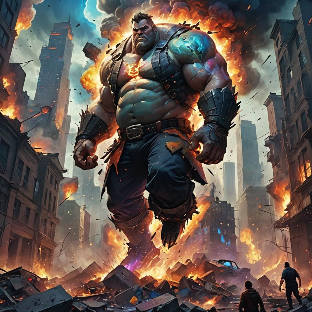 Epic Fantasy: A Giant Destroys the City