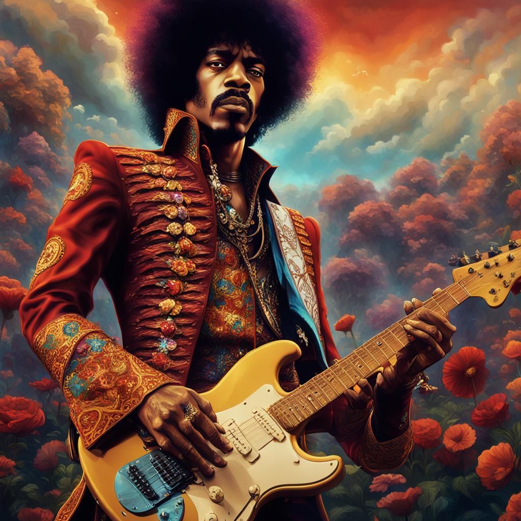 Prince and Jimi Hendrix: Detailed Matte Painting
