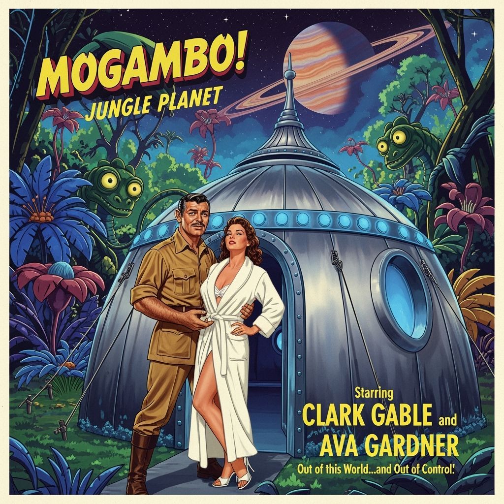 Mogambo! Jungle Planet Retro Sci-Fi Movie Poster