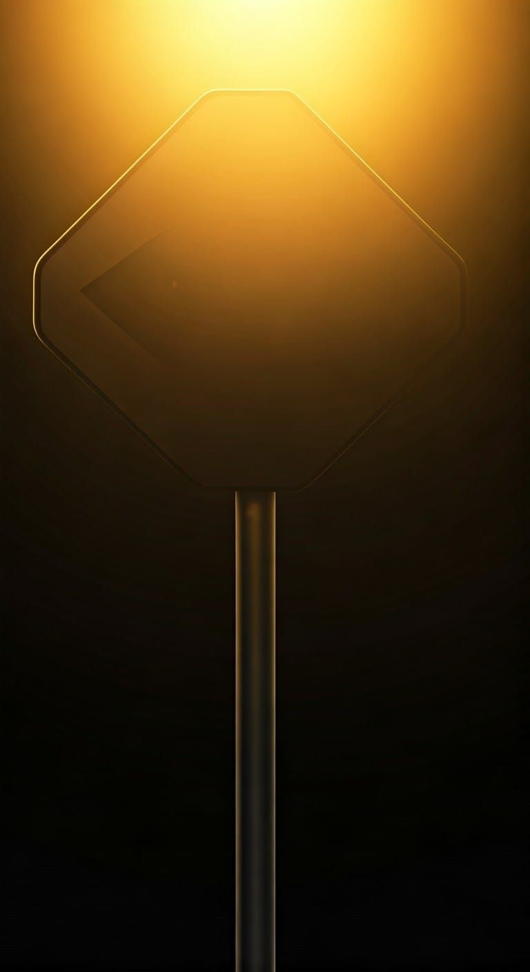 Two-Way Traffic Sign in Anime Style Illustration