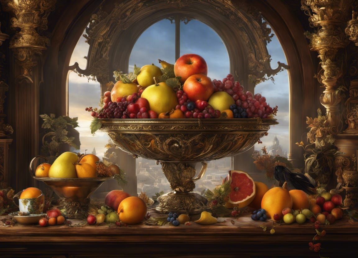 Still Life: Victorian Fruit Bowl