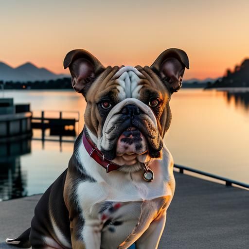 Elegant Bulldog Portrait in Natural Light