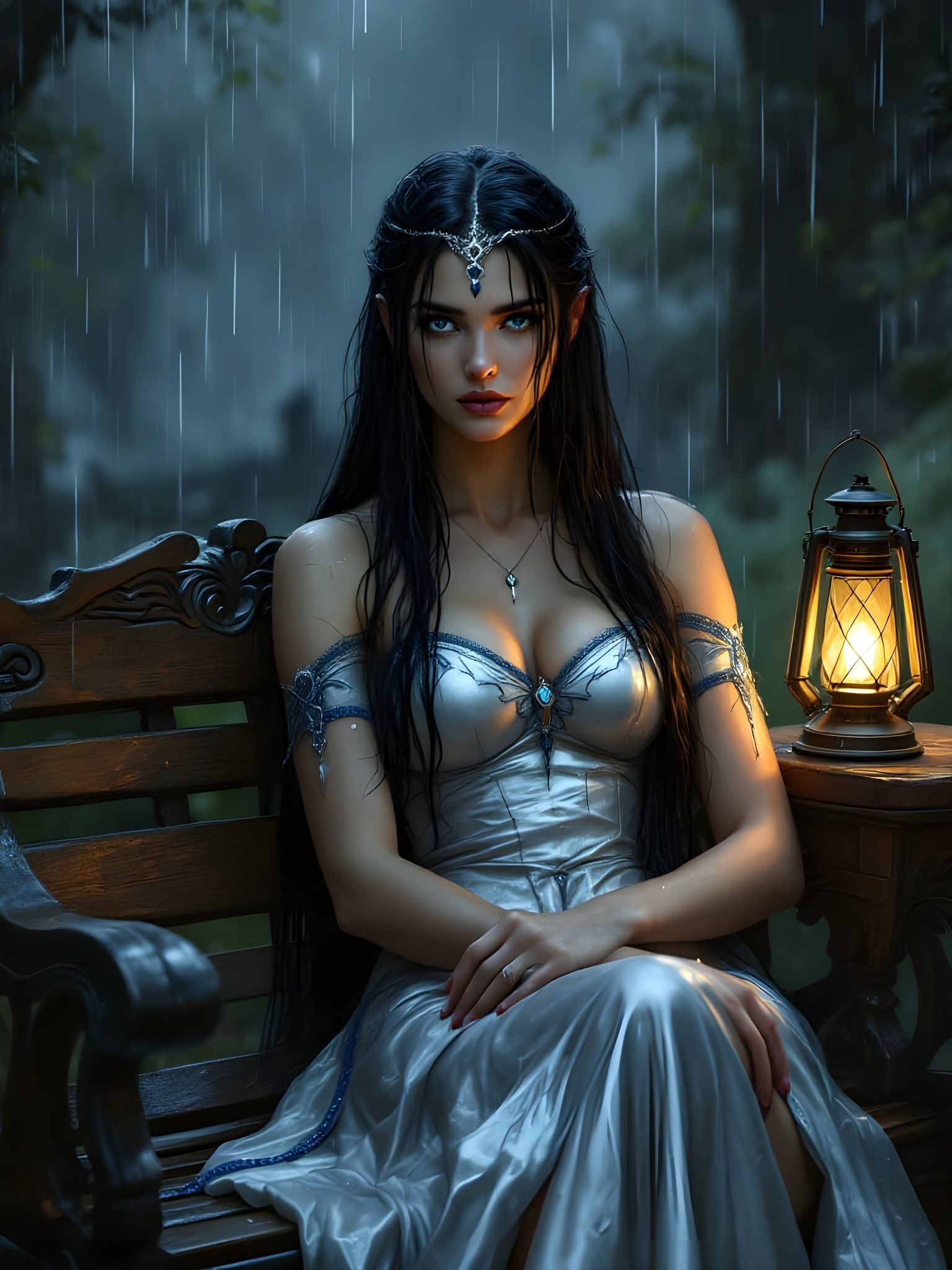 Vör: Norse Goddess in Rainy Village Green