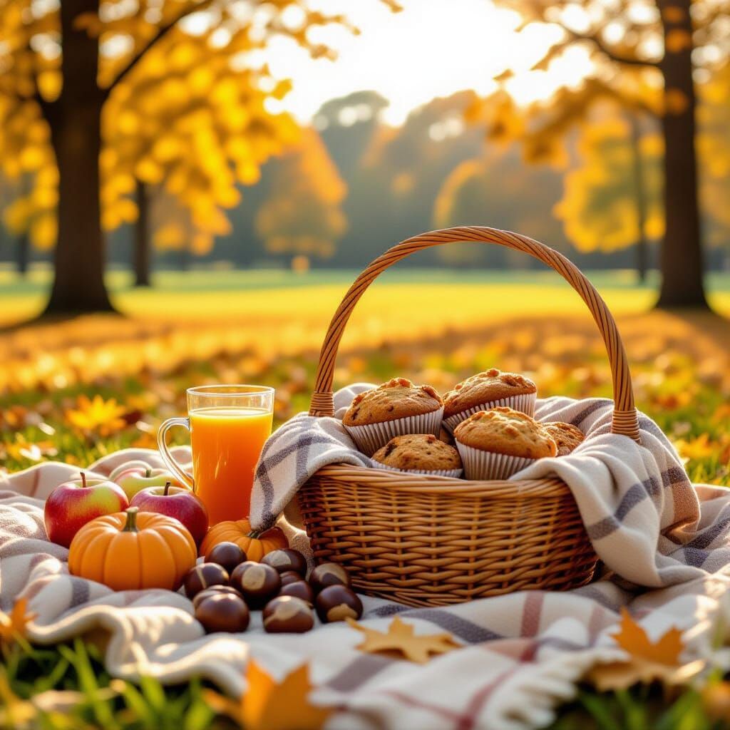 Scenic Autumn Picnic in the Park