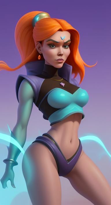 Kim Possible as a Desert Genie