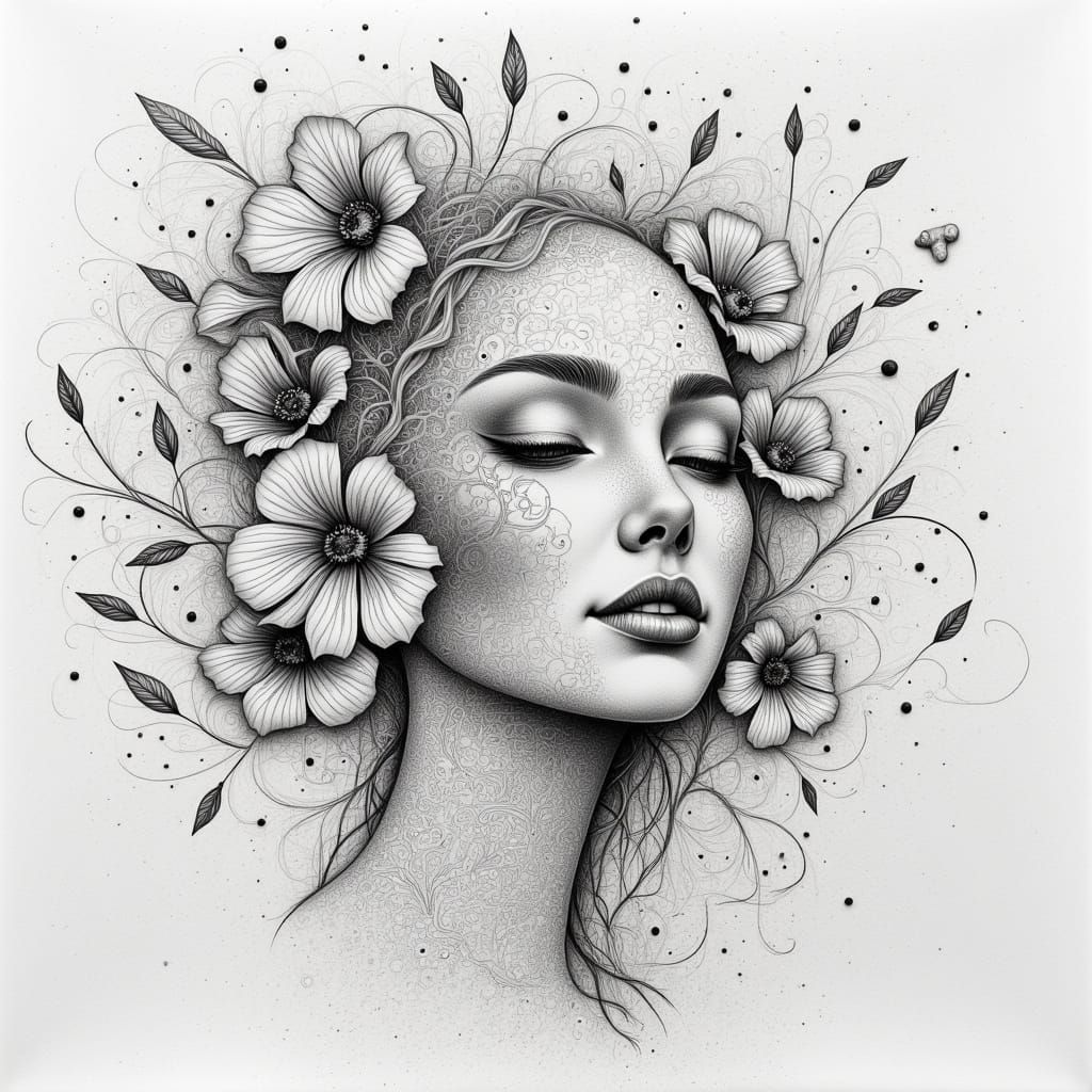 Creative Doodle of Wind, Fire, and Earth