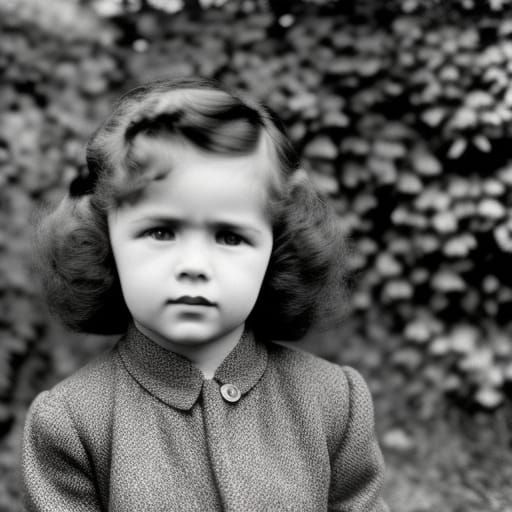 Sad Portrait in Sepia-Toned 1940s Style