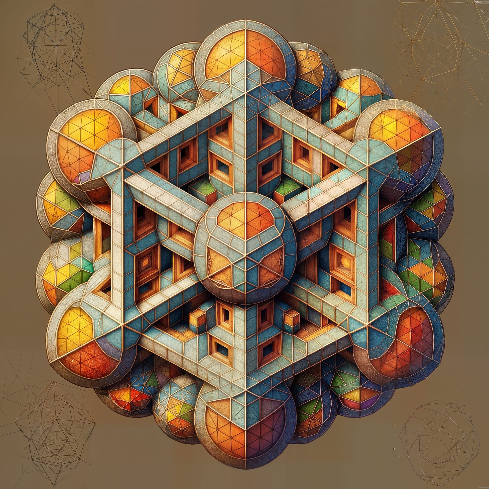 Geometric Treasure Chest: Nested Polygons in 3D