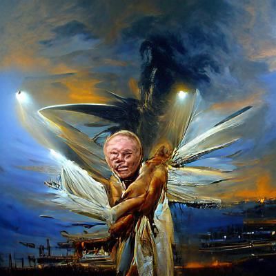 Jerry Jones Sells Cowboys to Lucifer: Oil Painting