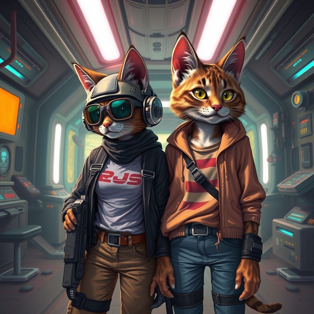 Lila and Mr. Whiskers in Sci-Fi G.I. Joe Adventure