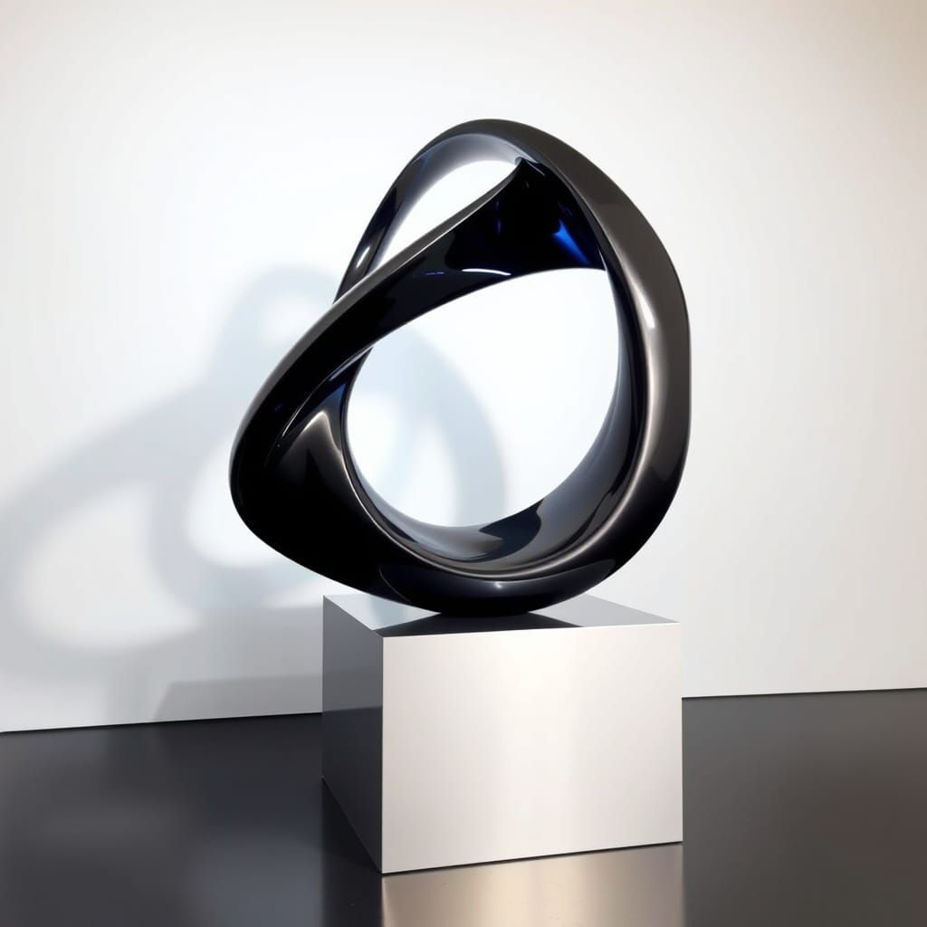 Futuristic Geometric Sculpture in Modern Style