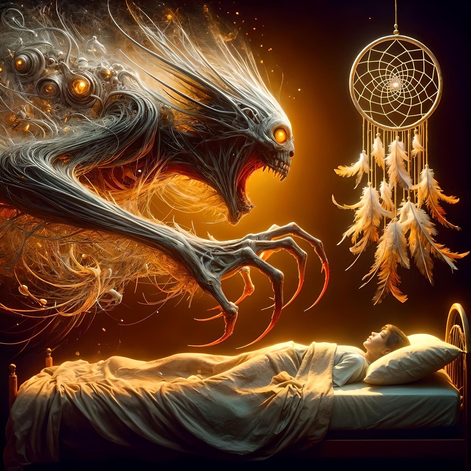 Terrifying Nightmare Creature Attacks Dreamcatcher in Horror...