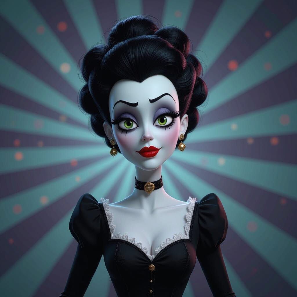 Bride of Frankenstein at a Spooky Birthday Party