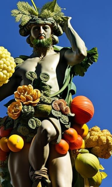 Vertumnus Statue in Arcimboldo Style