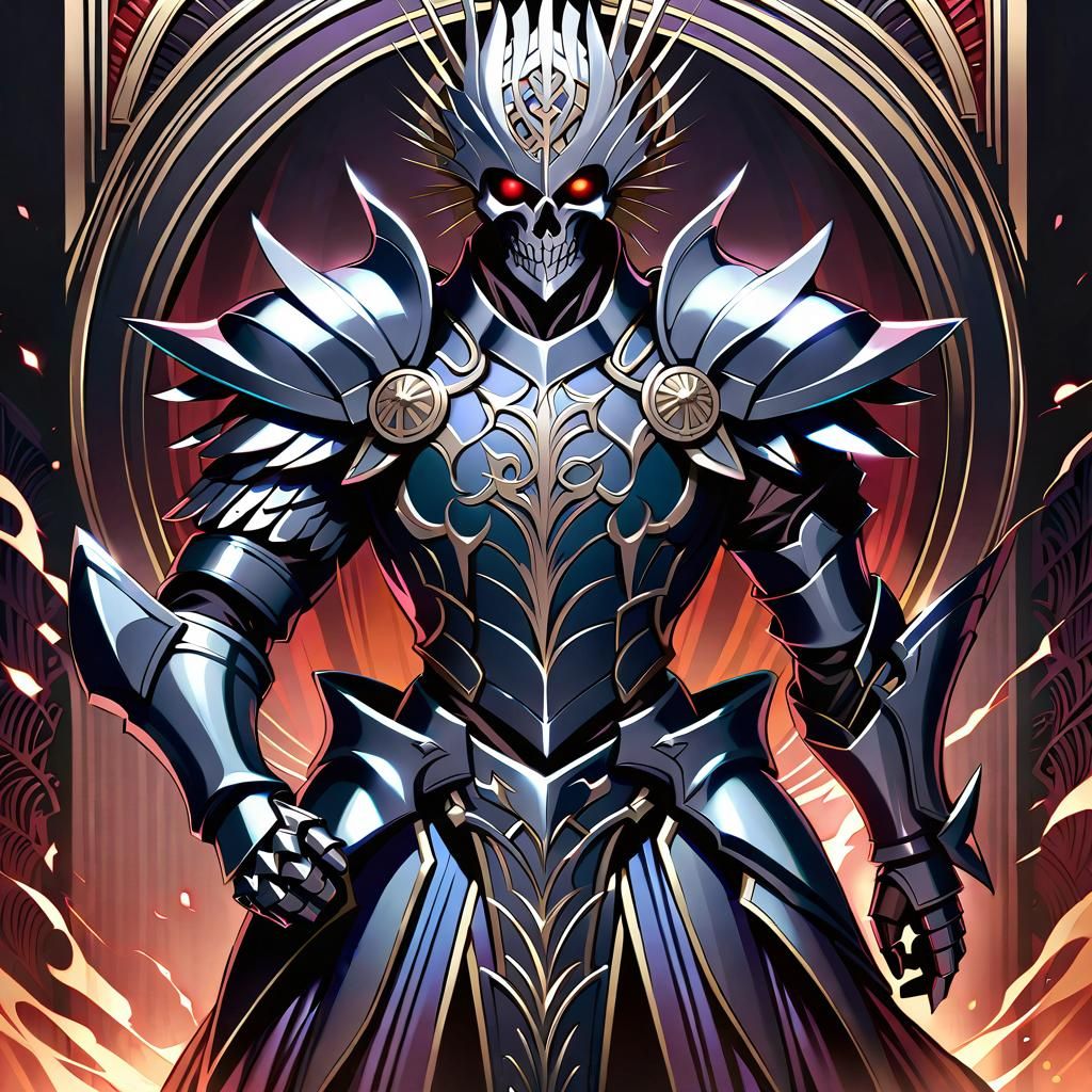 Dark Knight in Intricate Armor