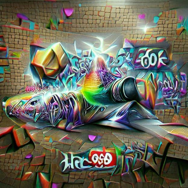Iridescent Holographic Graffiti in 3D