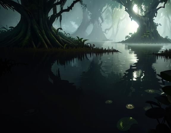 Bullywug in Murky Swamp: 3D Game Cinematic