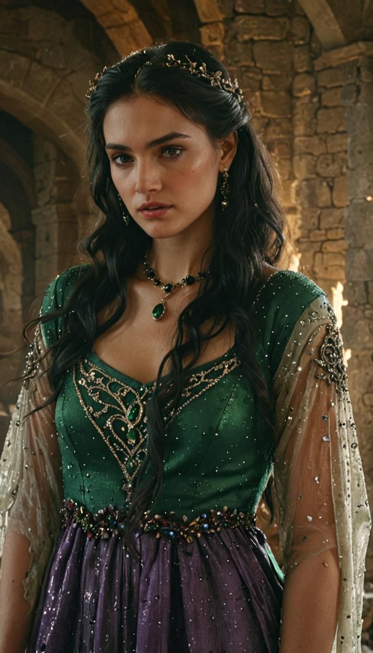 Medieval Lady in Damaged Hall, Game of Thrones Style