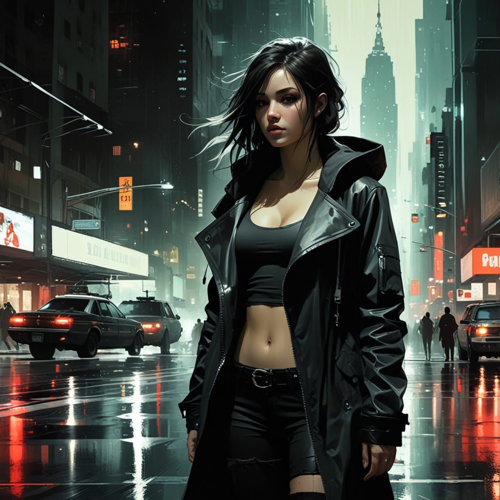 Cyberpunk Dreamscape in Glitchcore Style