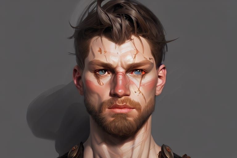 Detailed Portrait of a Male Viking in 8k Resolution