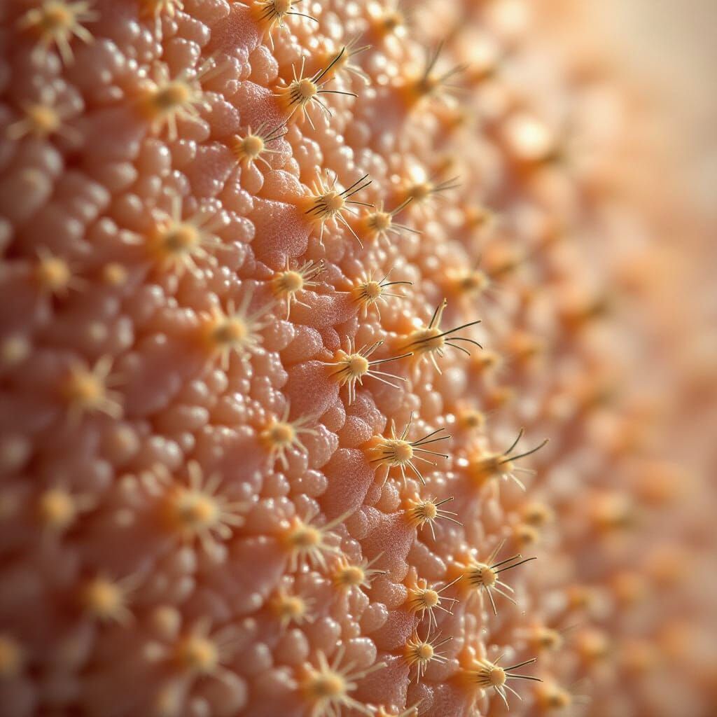 Detailed Macro Shot of Human Skin Texture