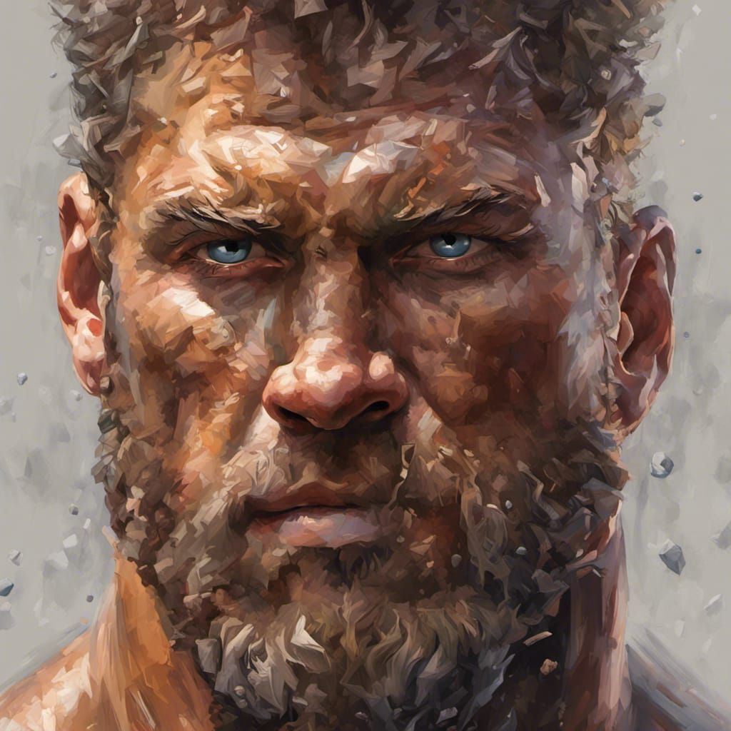 Hyperrealistic Hercules-Geo Portrait in Splash Art Style