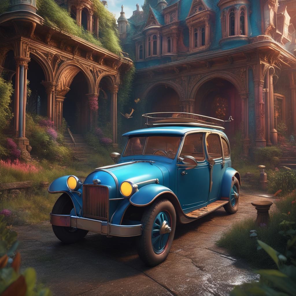 Coloring Book Car: Detailed Matte Painting