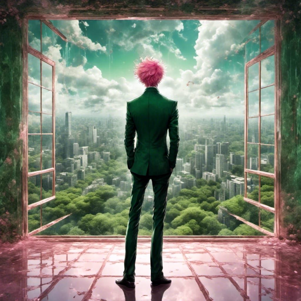 Anime Man Contemplates Empty Room