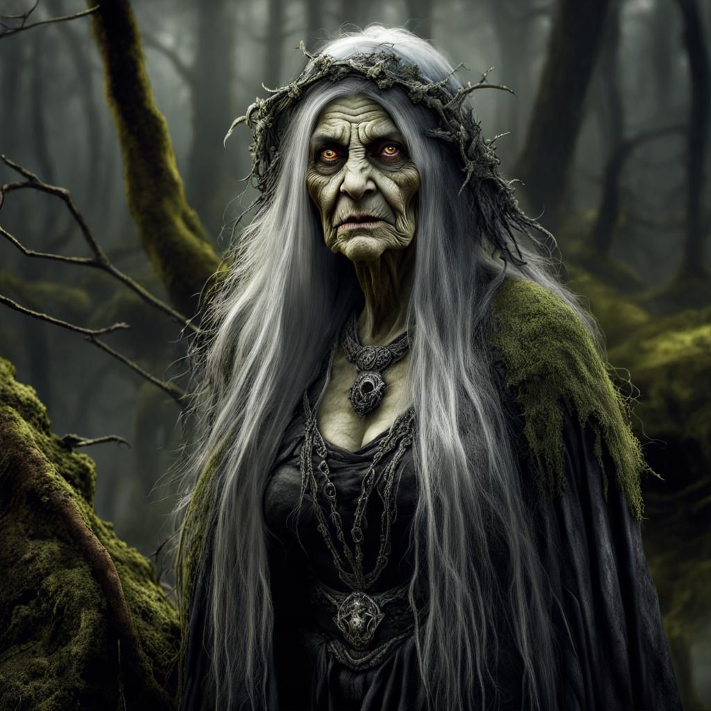 Realistic Swamp Witch Portrait: Maiden of Rot