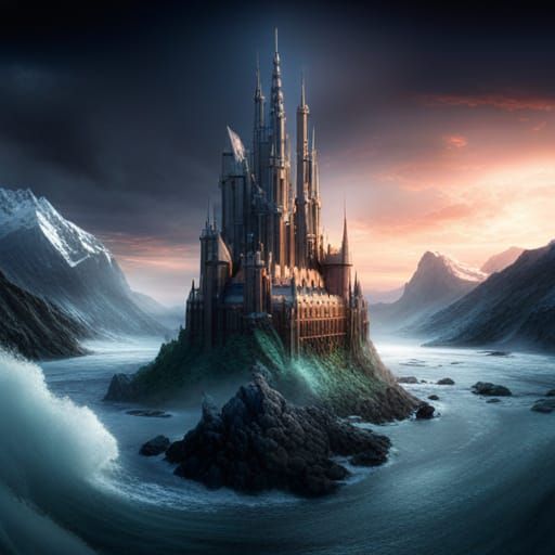 Epic Grimoire in Digital Matte Painting Style