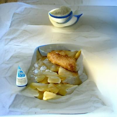 Classic Fish and Chips with Salt and Vinegar
