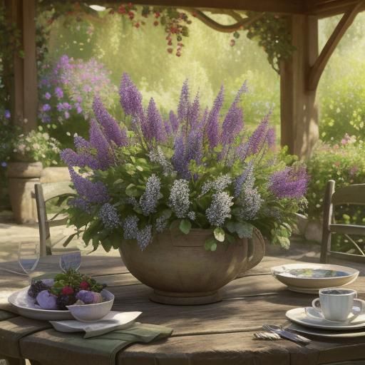 Impressionist Mulberries in a Sunlit Garden