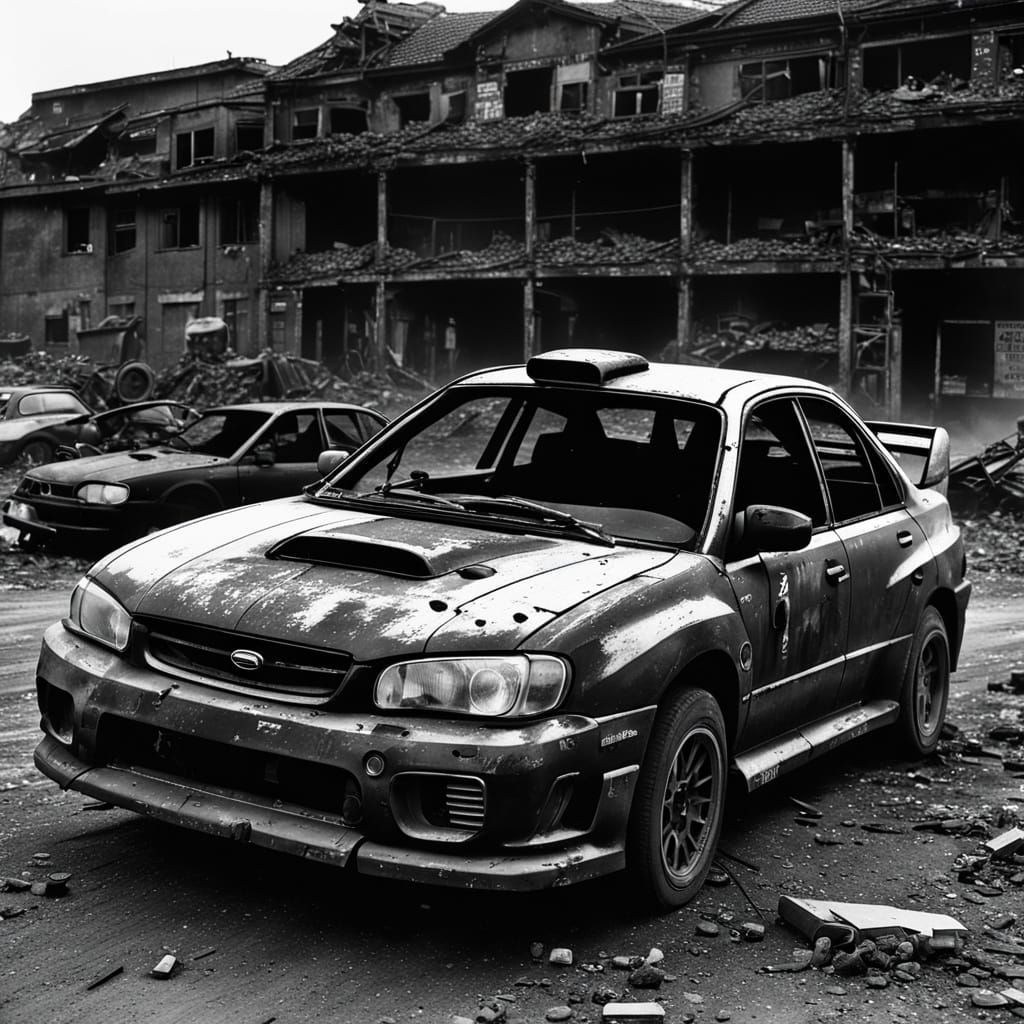 Post-Apocalyptic 1999 Subaru Impreza Rally Car