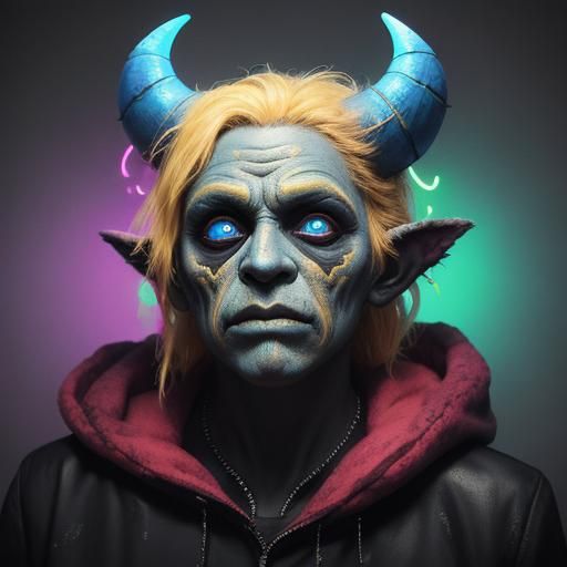 Cute Monster Concept Art in Splash Art Style