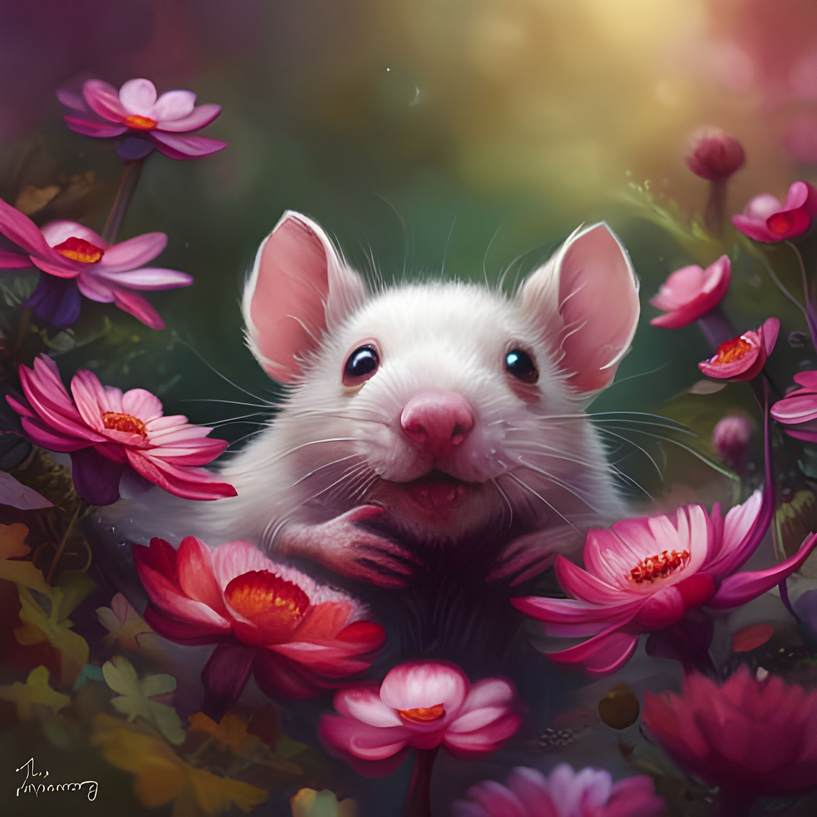 Happy cute rat