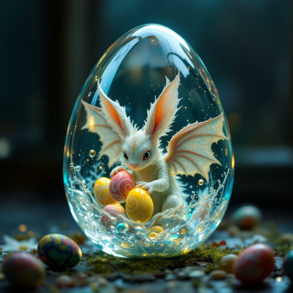 Crystal Egg of Wonder: A Hyper-Realistic, 8K Macro Image