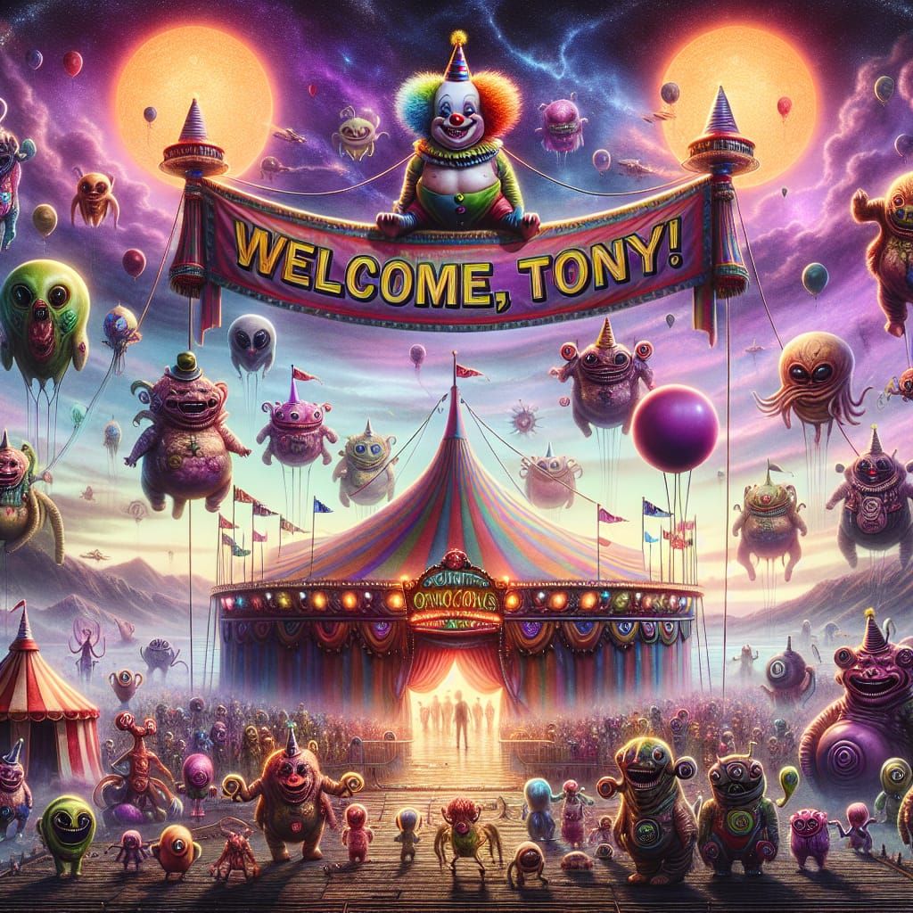 Whimsical Alien Party Unfolds in Celestial Wonderland