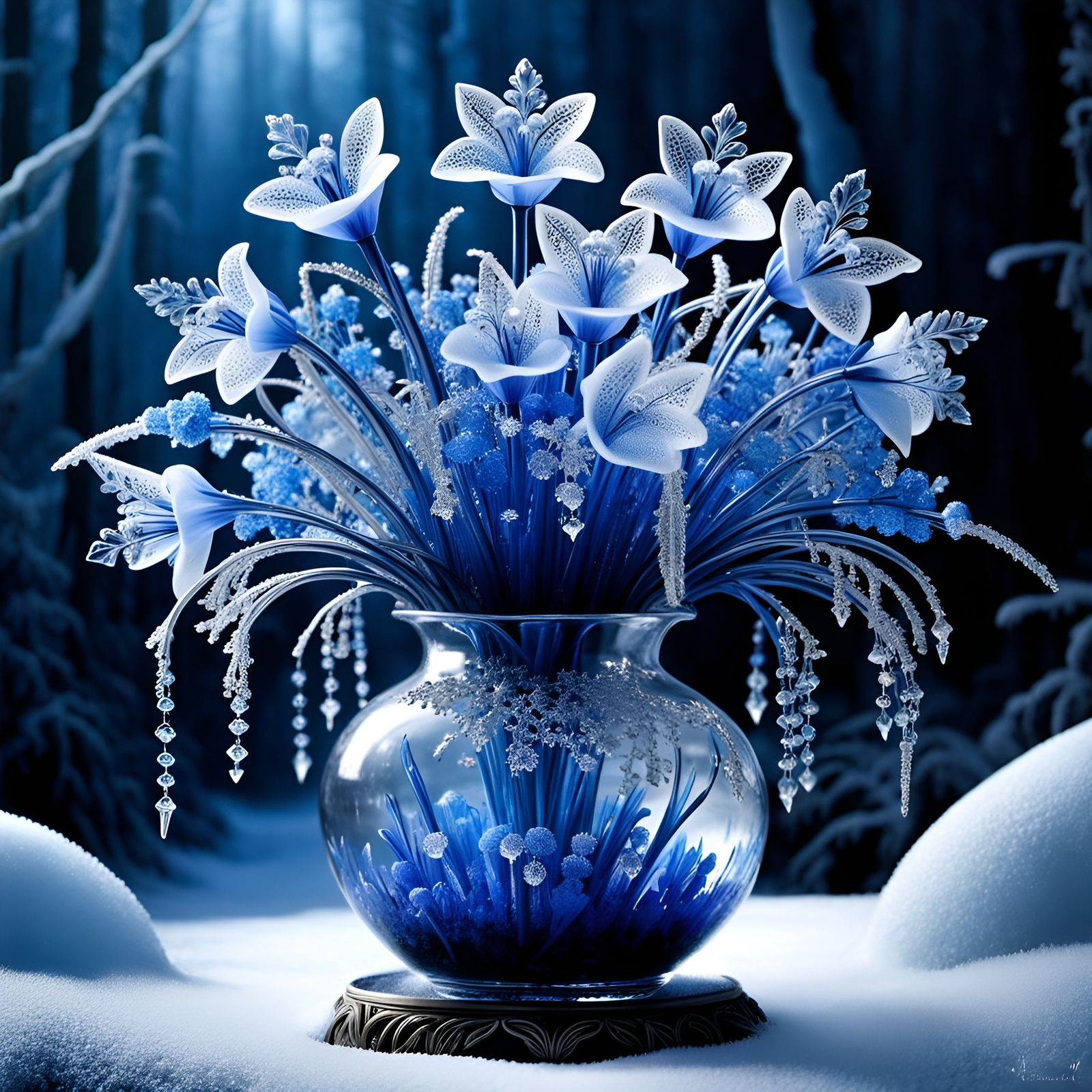 Icy Flower Vase