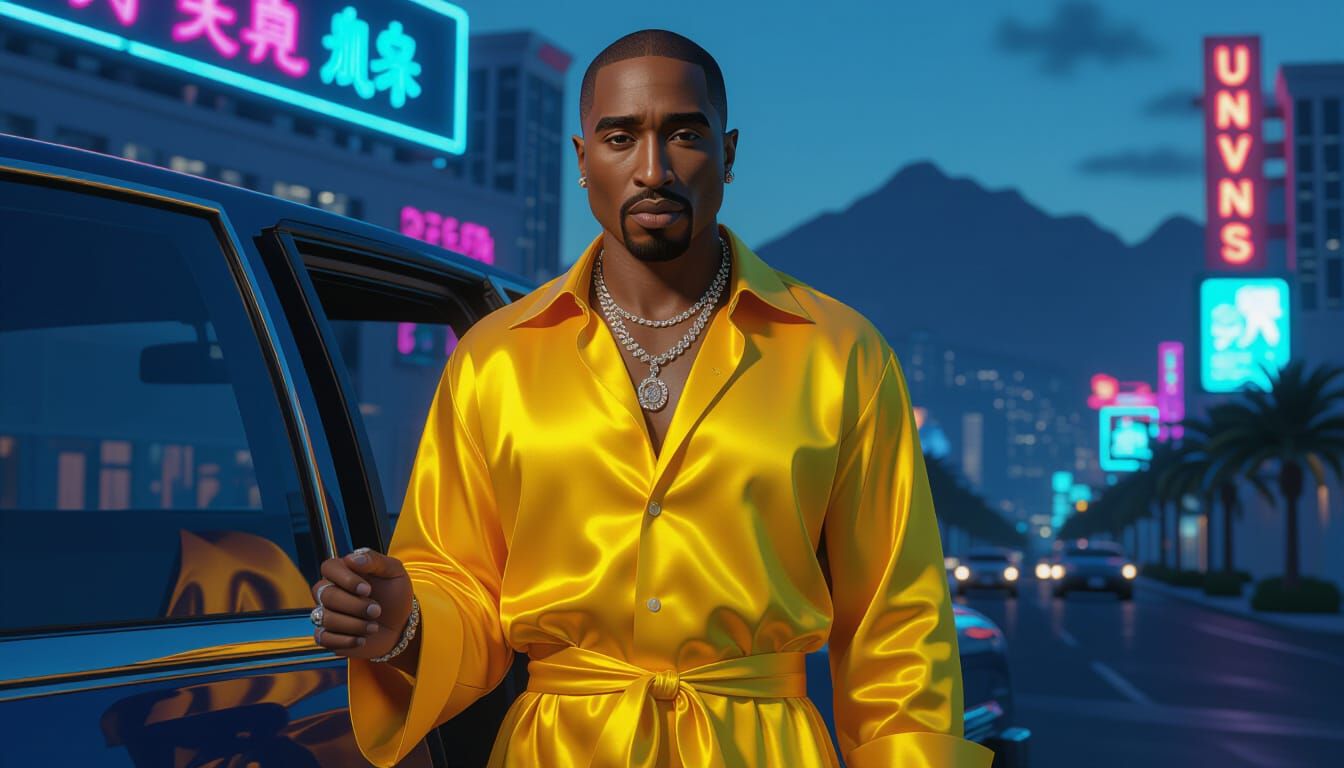 Tupac Shakur Exits Hospital in Las Vegas: 3D Render