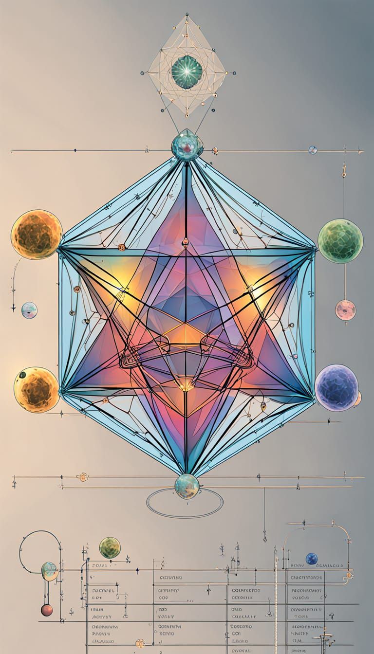Atlas Holding Sacred Geometry Cube in 3D